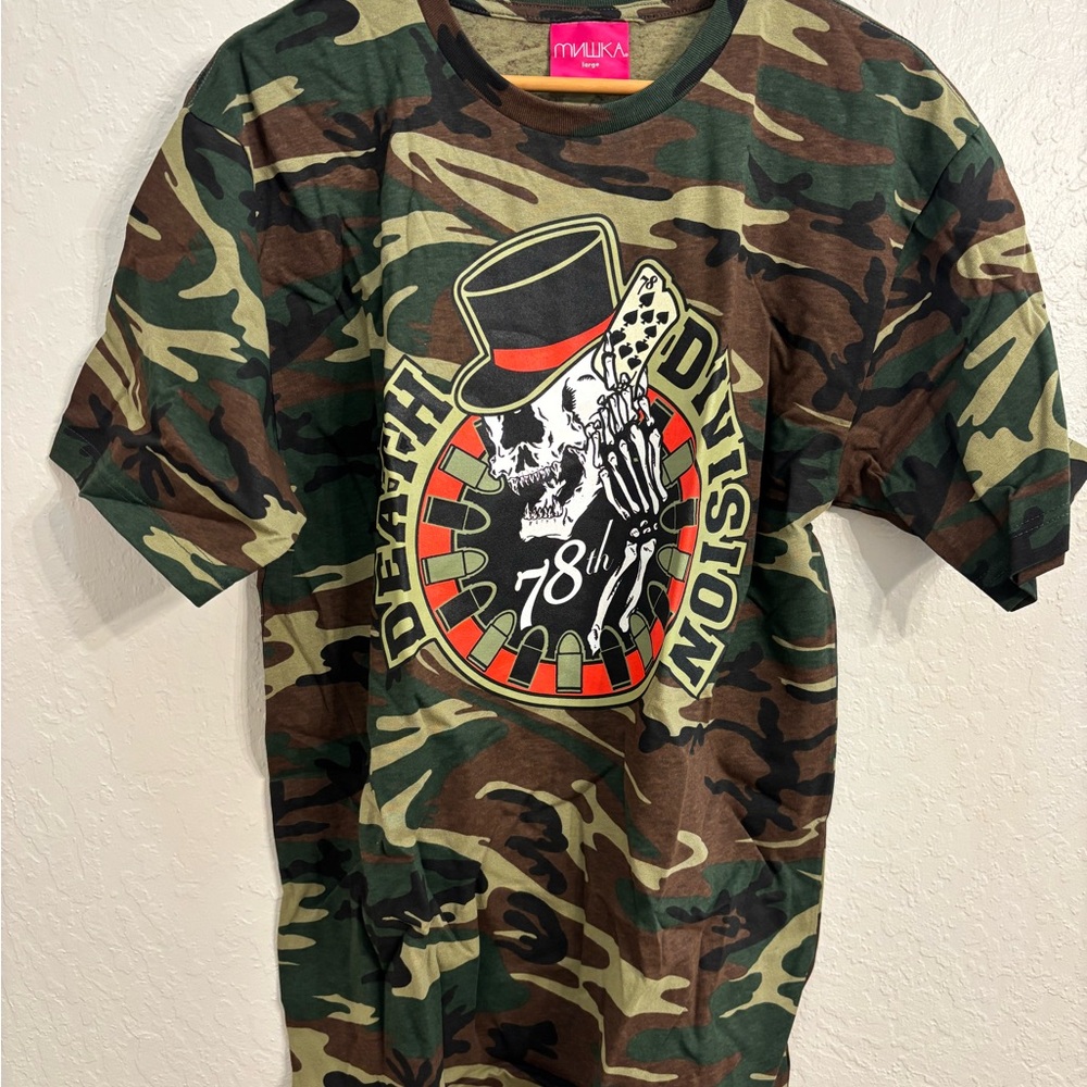 Mishka Death Division S/S T-Shirt - Camo - Size L (NWT)